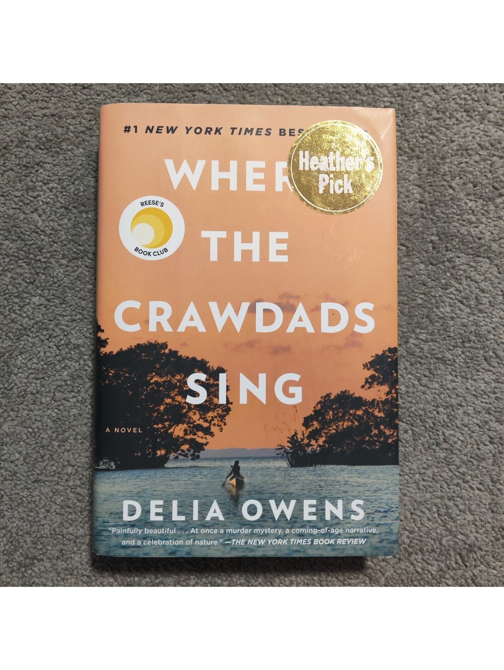 Where the Crawdads Sing by Delia Owens Hardcover Novel Reese's Book Club